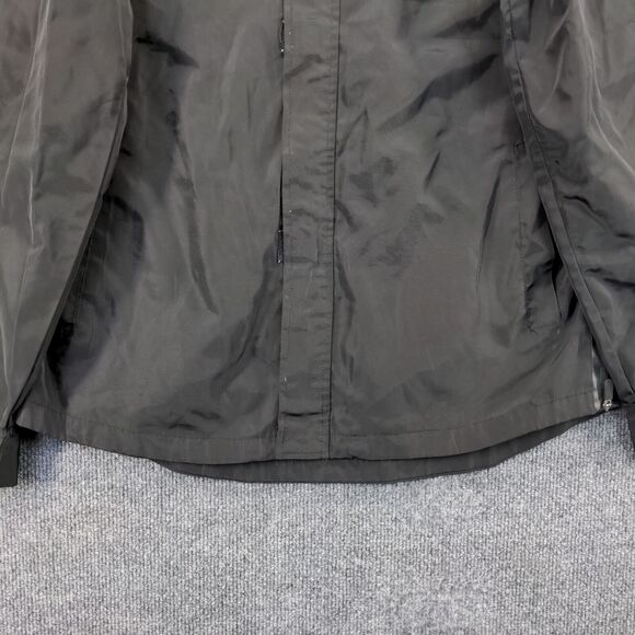 Shouthouse Full Zip Hooded Rain Jacket Mens Medium Long Sleeve Black Polyester - Picture 4 of 12